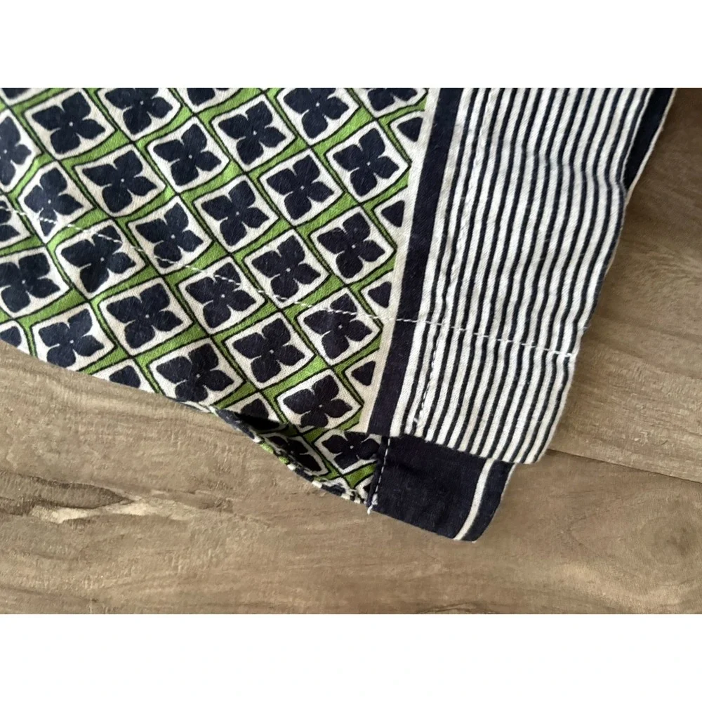 Women's Linen Wide Leg Pants with Pockets Green Floral Print‎ Summer size xs